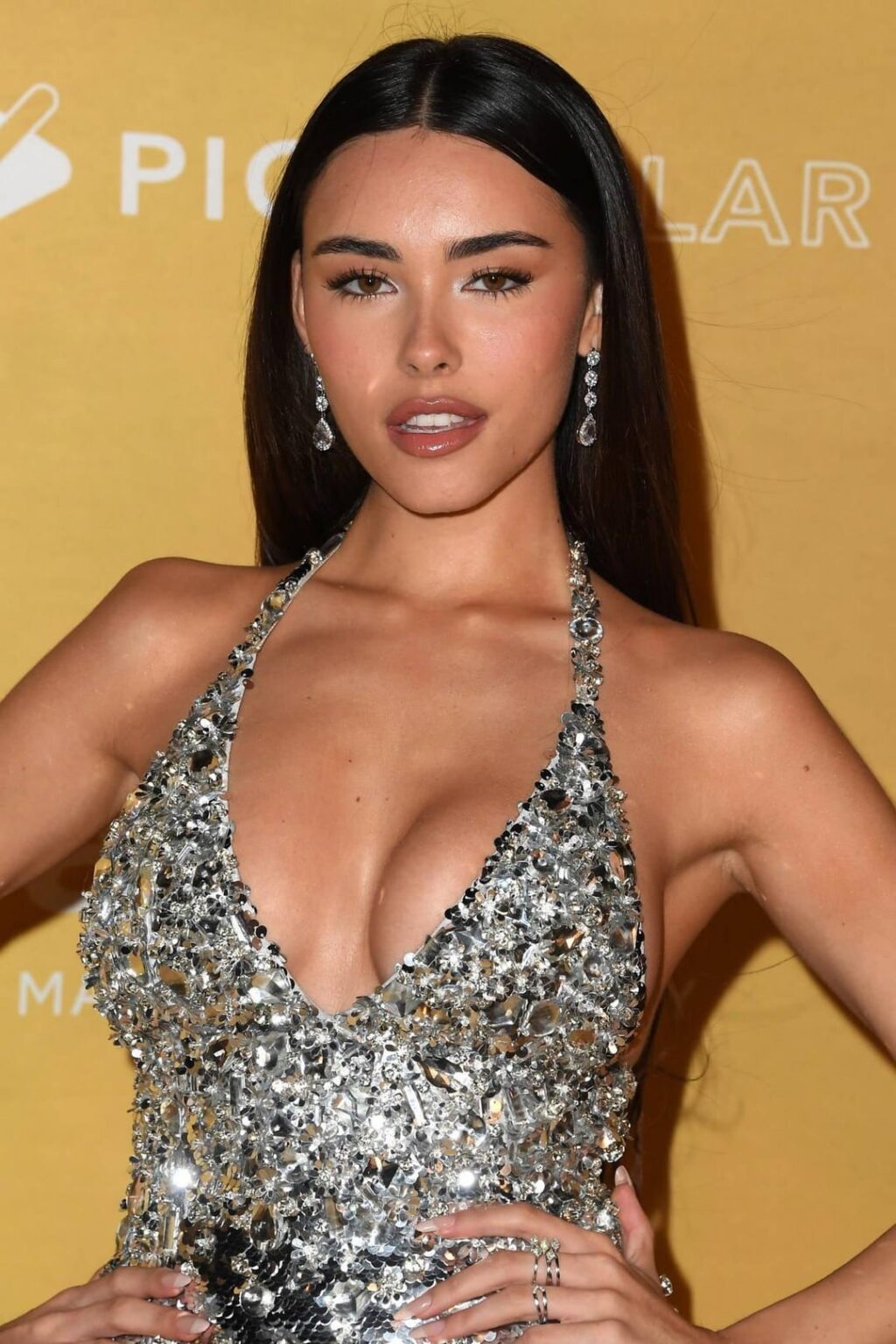 Madison Beer attends the 12th annual amfAR Gala at the Pacific Design Center in West Hollywood, California