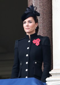 Catherine, Duchess of Cambridge looks on during the Service of Remembrance at the Cenotaph at The Cenotaph on Nov. 8, 2020 in London, England.