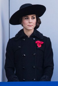 Catherine, Duchess of Cambridge attends the annual Remembrance Sunday Service with a royal rewear at the Cenotaph on Whitehall on Nov. 13, 2016 in London, England.