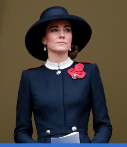 Catherine, Duchess of Cambridge attends the annual Remembrance Sunday service at The Cenotaph on Nov.14, 2021 in London, England.