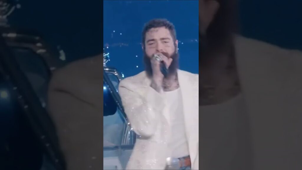 Beyoncé brings out Post Malone on a denim-covered truck for NFL halftime show #shorts Beyoncé brings out Post Malone on a denim-covered truck for NFL halftime show #shorts