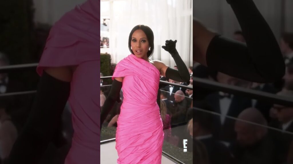 Kerry Washington is pretty in pink at the #GoldenGlobes #shorts  #AwardsSeason #glambot #fashion