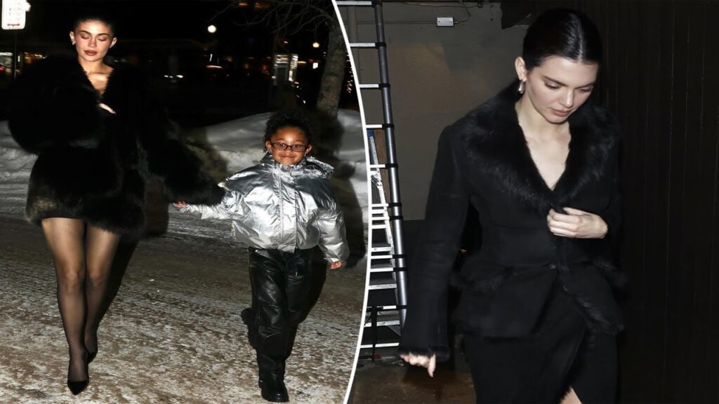 Kylie and Kendall Jenner rock all-black looks during girls’ night out in Aspen
