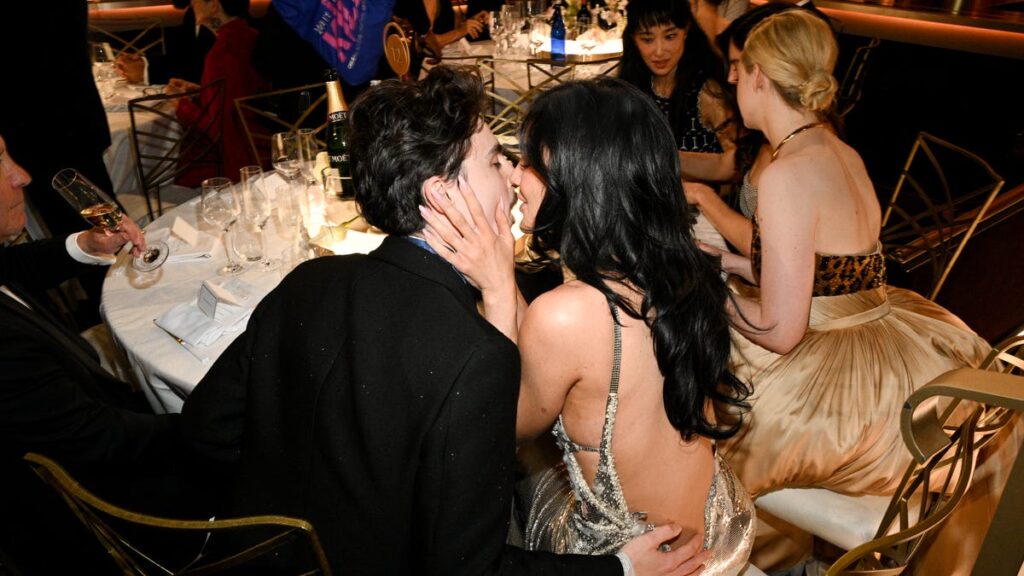 Kylie Jenner, Timothee Chalamet snuggle up at Golden Globes