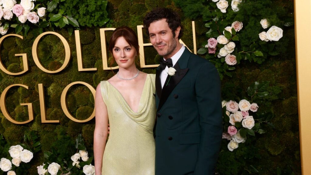 Leighton Meester reacts to Adam Brody's viral kiss at Golden Globes