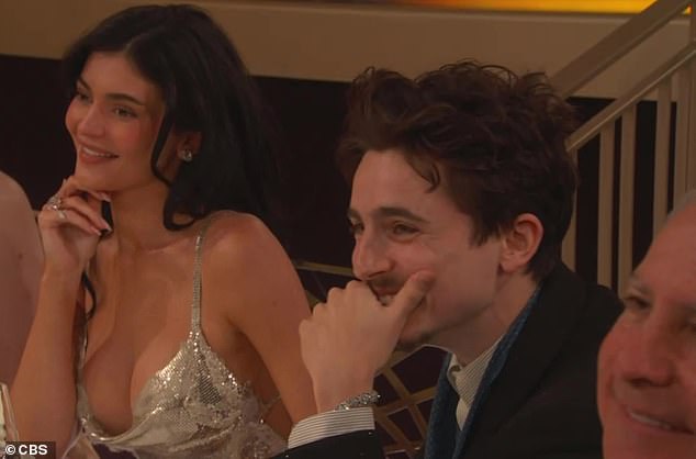 The couple were the picture of romance in the audience of the awards show, kissing on camera and laughing at host Nikki Glaser's jokes
