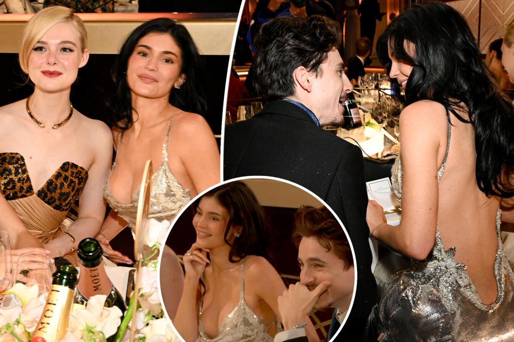Kylie Jenner supports Timothée Chalamet at the 2025 Golden Globes