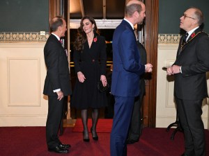 Britain's Catherine, Princess of Wales (2nd L) and Prince William, Prince of Wales (2nd R) attend the Royal British Legion Festival of Remembrance at the Royal Albert Hall on November 9, 2024 in London, England. (Photo by Chris J. Ratcliffe - WPA Pool/Getty Images)