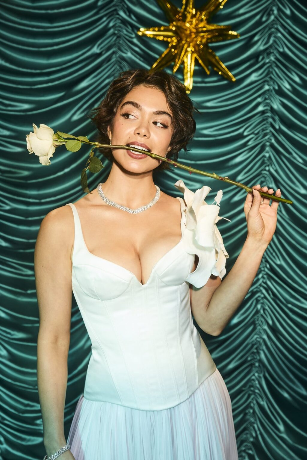 Auliʻi Cravalho at Golden Globes 2025