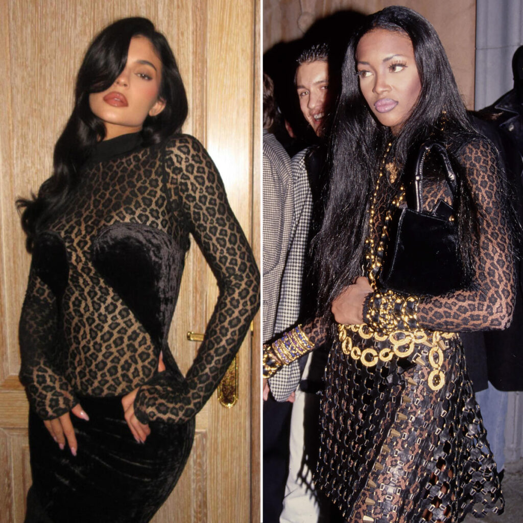 Kylie Jenner Channels Naomi Campbell on Instagram in Sexy Leopard Dress: ‘Meow’