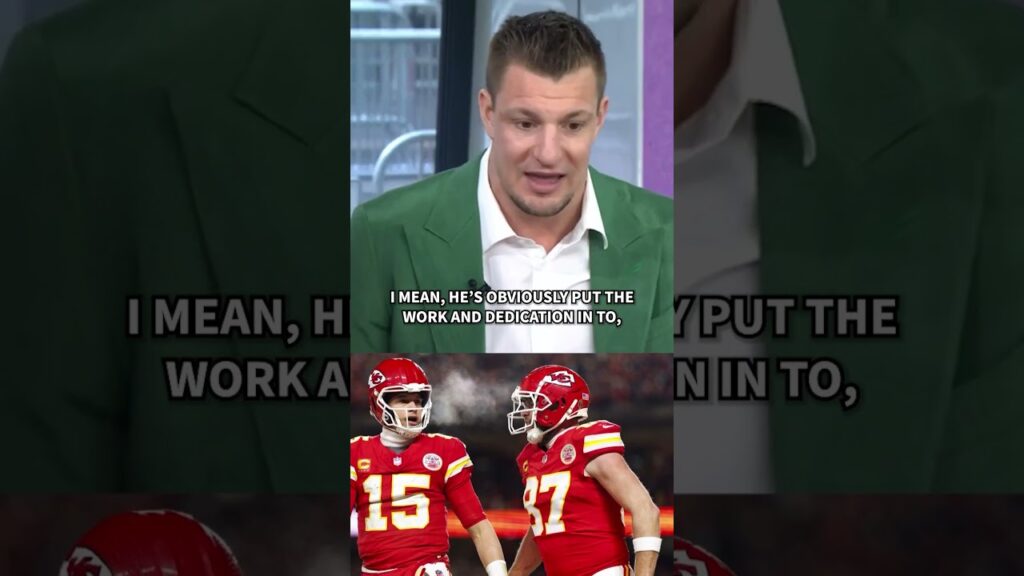 Gronk speaks about Kansas City Chiefs star Travis Kelce breaking all of his records #shorts