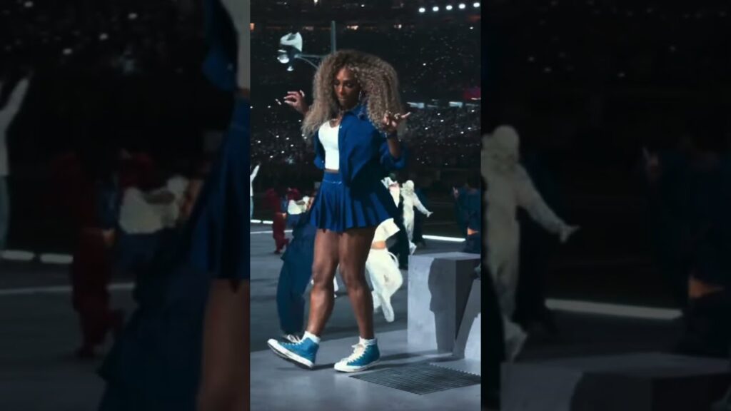 Serena Williams makes appearance during Kendrick Lamar's 2025 Super Bowl halftime show #shorts