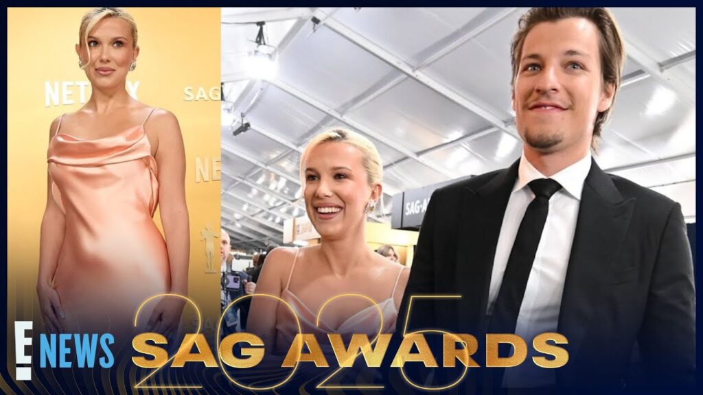 Millie Bobby Brown & Husband Jake Bongiovi’s Sweet Red Carpet Moment | SAG Awards 2025 | E! News