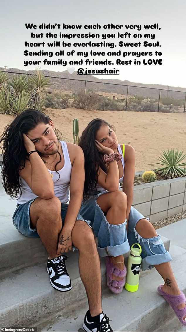 Cassie Ventura, 38, honored her late hairdresser Jesus Guerrero, after the celebrity stylist's unexpected death, hours after his family announced his passing on Sunday. Guerrero had several celebrity clients including Jennifer Lopez and Kylie Jenner