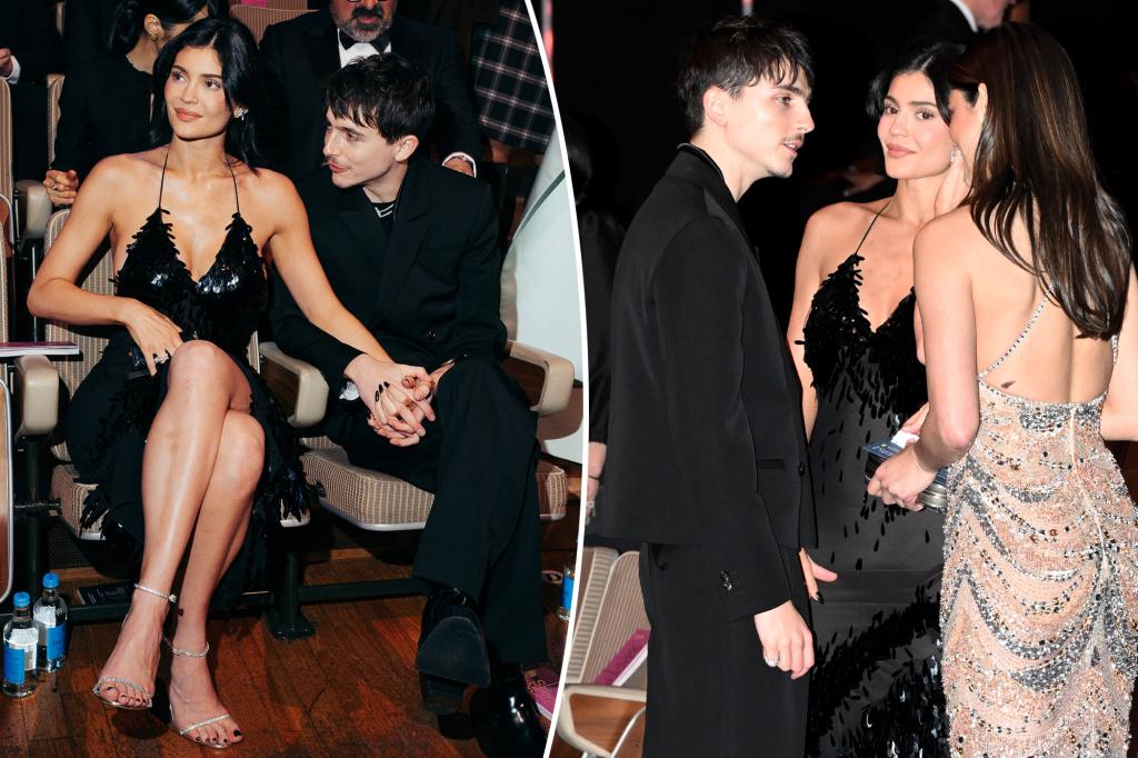 Kylie Jenner and Timothée Chalamet match in black for BAFTAs 2025