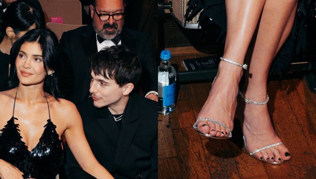 Kylie Jenner, Timothee Chalamet Do BAFTAs in Amina Muaddi and Bottega