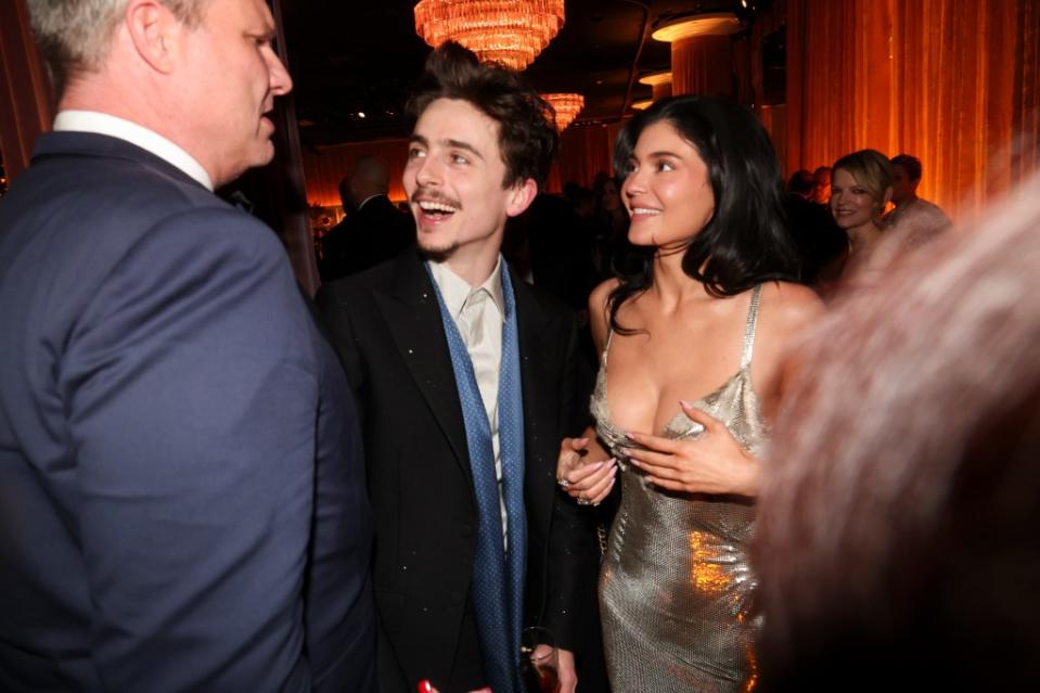 In January, the “Kardashian” star attended the Golden Globes 2025 with Chalamet. Penske Media via Getty Images