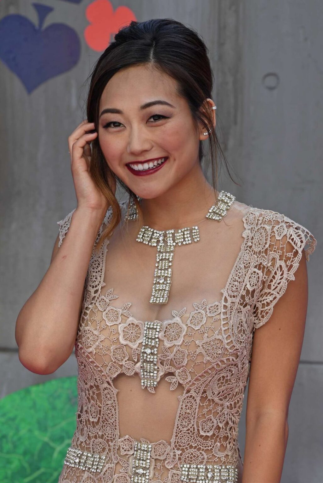 Karen Fukuhara attending the European Premiere of Suicide Squad held at ODEON Leicester Square, London (August 3, 2016).