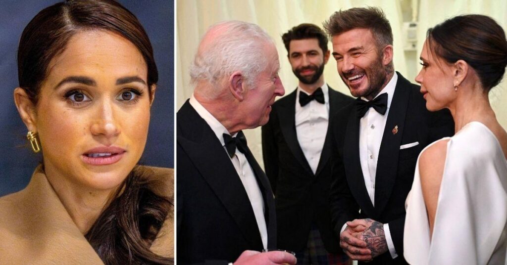 Meghan 'Fuming' Over Royal Family Taking David And Victoria Beckham