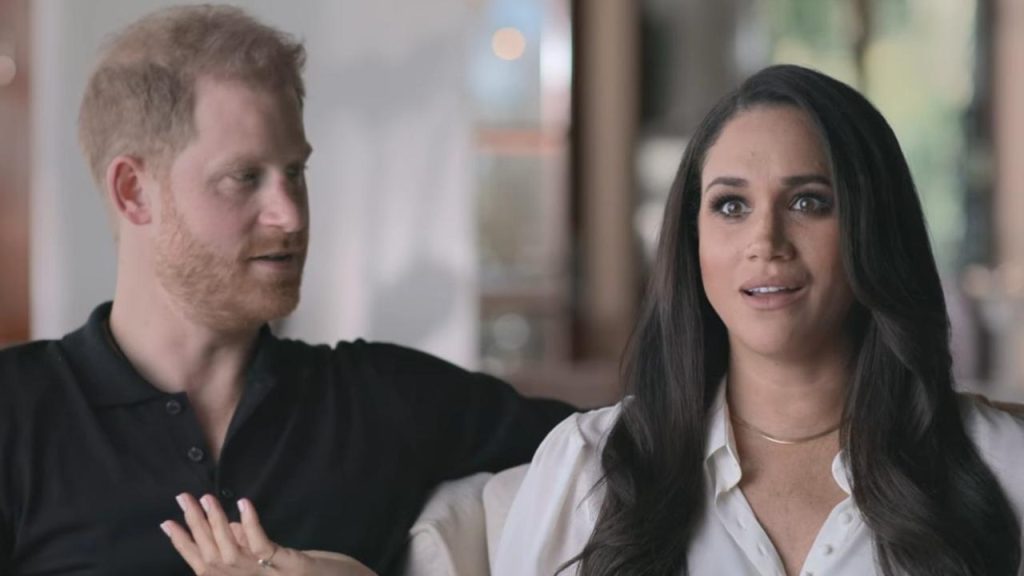 Prince Harry and Meghan Markle in a still from Harry - The Lost Prince