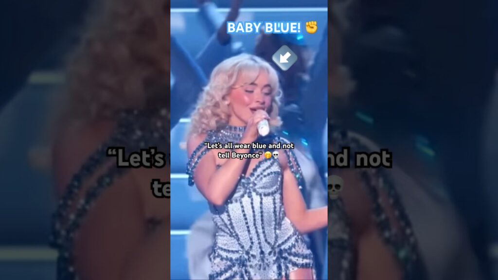 They ALL wore BLUE?? 🩵🤭 #sabrinacarpenter #beyonce