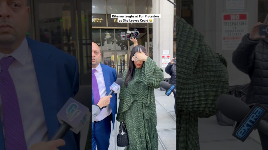 Rihanna Vs Fur protester lol #shorts #rihanna #asaprocky #trending