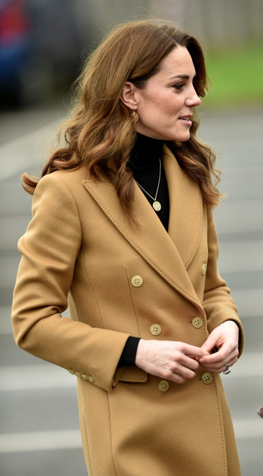 Catherine, Duchess of Cambridge, at a children's center in Cardiff.