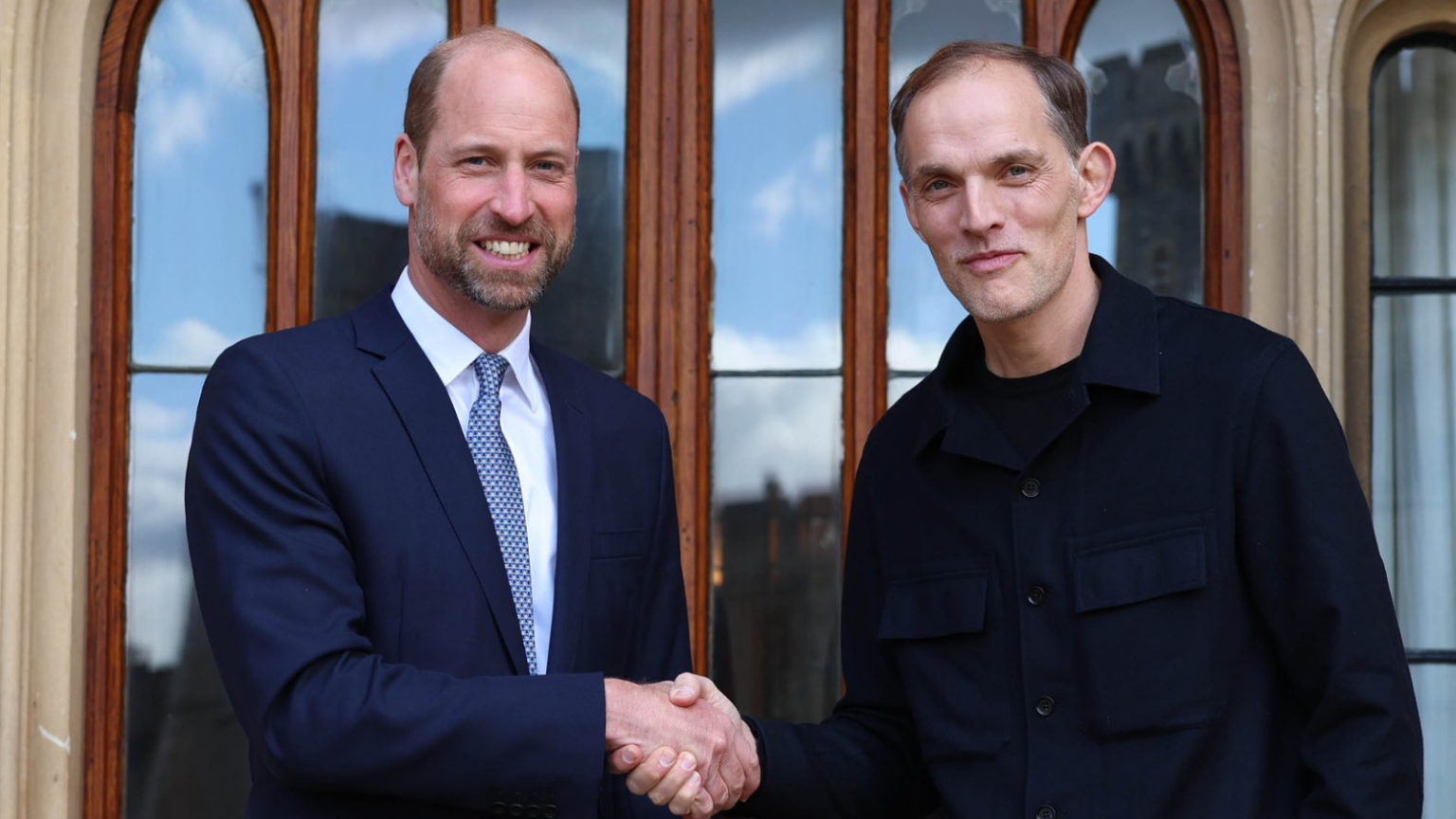 Prince William greets new England boss Thomas Tuchel at Windsor Castle • The Crown Chronicles Prince William greets new England boss Thomas Tuchel at Windsor Castle • The Crown Chronicles