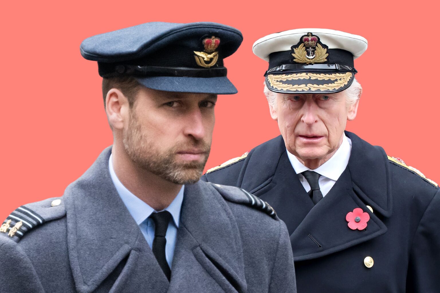 Prince William and Charles at Remembrance