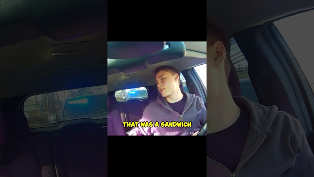 DashCam Catches Cop Mistaking Sandwich for Phone 📱🥪 #shorts
