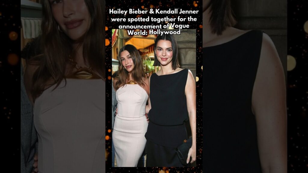 Hailey Bieber & Kendall Jenner Reunite at Vogue World Announcement! #haileybieber #shorts