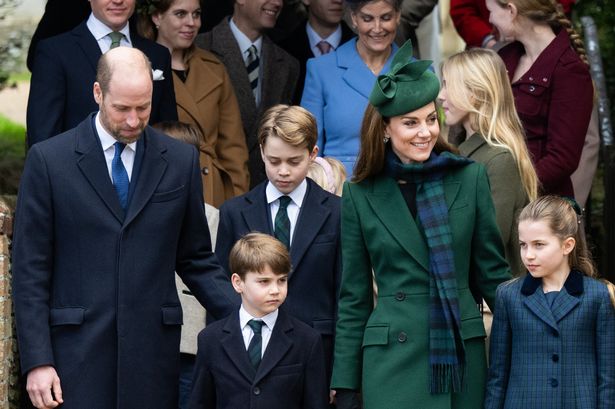 The Princess of Wales with her three children 