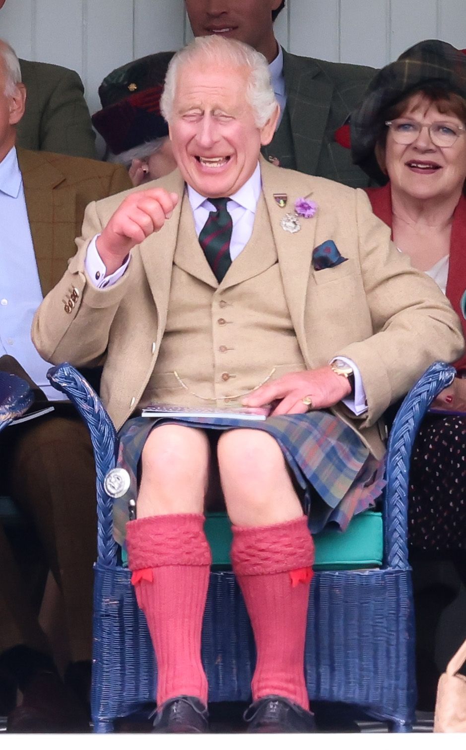 King Charles laughing