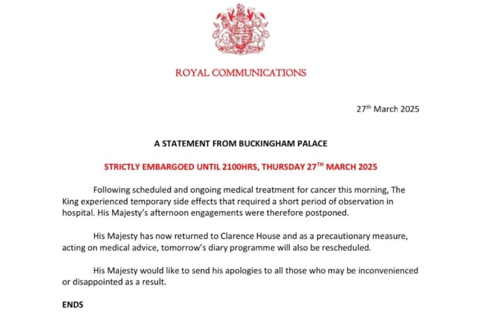 Prince William shares delightful message amid King Charles hospitalization
