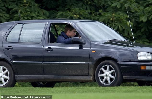 Prince Charles bought William his first car for his birthday, a black Volkswagen Golf