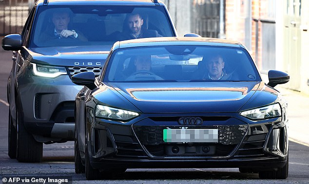 He was seen driving away from London Clinic, a private hospital in Marylebone, after visiting his wife who underwent abdominal surgery in January