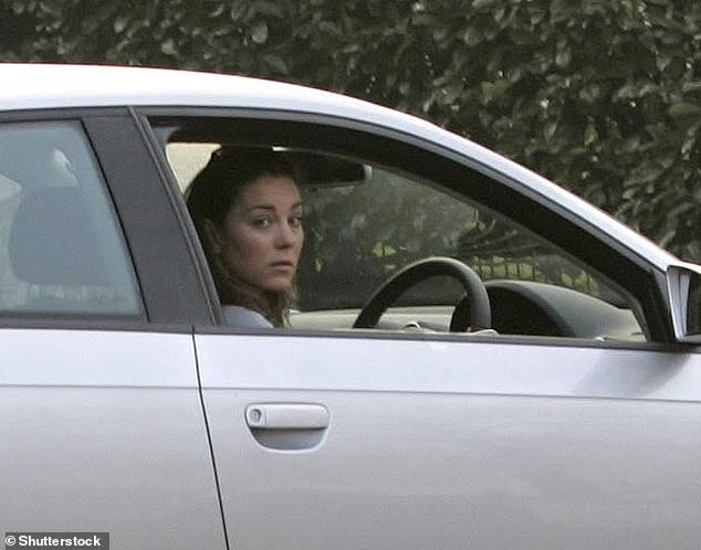Kate, who was around 25 at the time, was pictured driving her new silver Audi A3