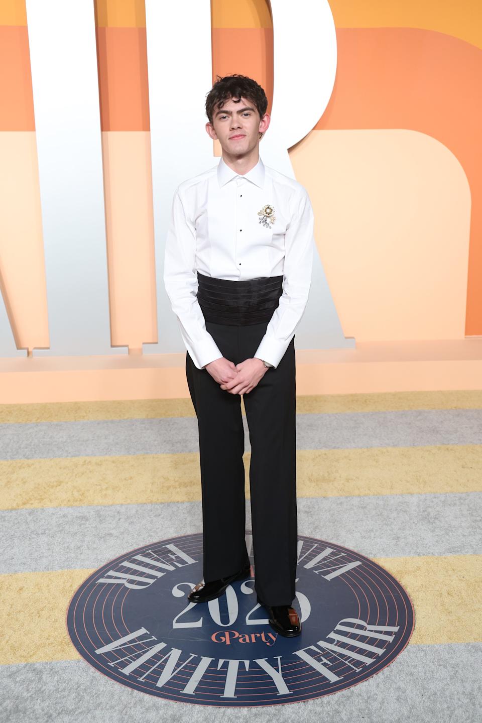 Joe Locke at the 2025 Vanity Fair Oscar Party.
