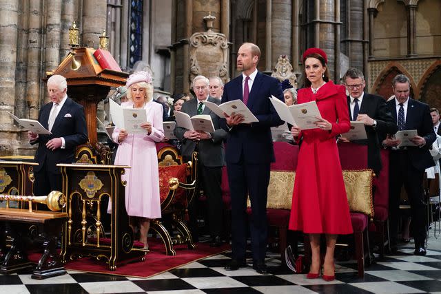 Aaron Chown - WPA Pool/Getty King Charles, Queen Camilla, Prince William and Kate Middleton at the Commonwealth Day Service of Celebration at Westminster Abbey on March 10, 2025.