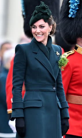 Samir Hussein/WireImage Kate Middleton marks St. Patrick's Day with the Irish Guards on March 17, 2025.