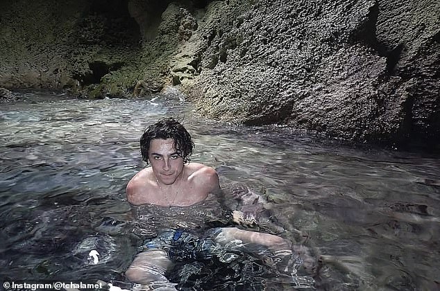 Chalamet cooling off in the stream in Chambon Sur Ligne