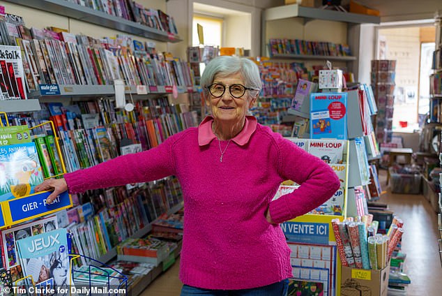 The village bookshop, owned by Marie Manevil, 75, who has known the Chalamet family for decades, is a staple in the community. She said the family is 'lovely' and 'attached to their roots here in Chambon'