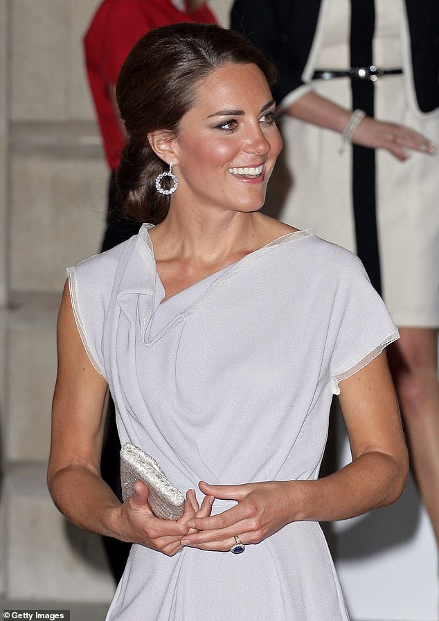 Kiki McDonough has revealed how the Princess of Wales's support has helped transform her businesses client base (Kate is seen in London in 2012 wearing earrings from Kiki's label)