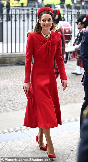 Kate at the Commonwealth Day Service of Celebration at Westminster Abbey in March