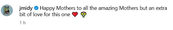 He shared a sweet caption as he praised 'all the amazing mothers' out there