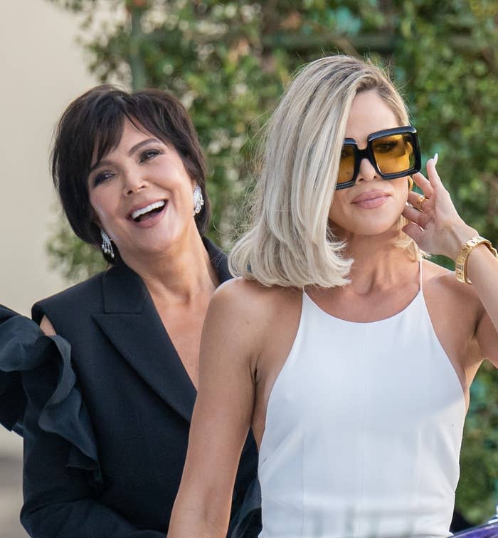 Kris Jenner and Khloe Kardashian walking outdoors