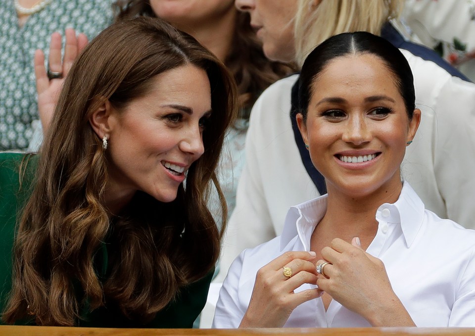 Kate Middleton and Meghan Markle at Wimbledon.