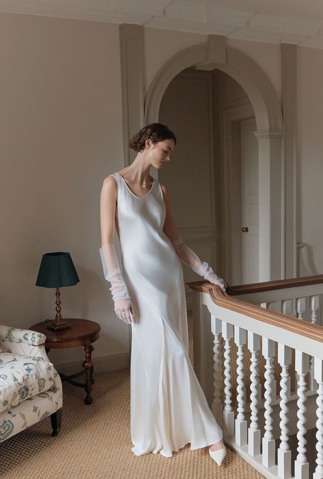 ghost sleeveless wedding dress