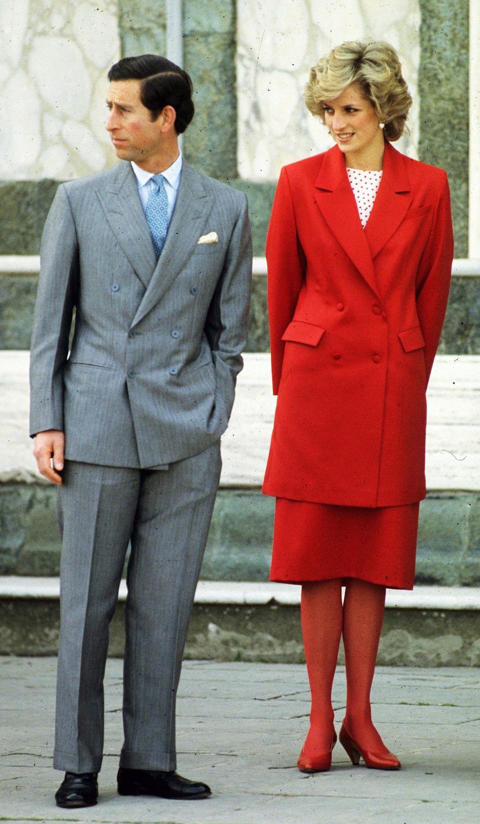 The Prince And Princess Of Wales During A Visit To Florence In Italy in April 1985.