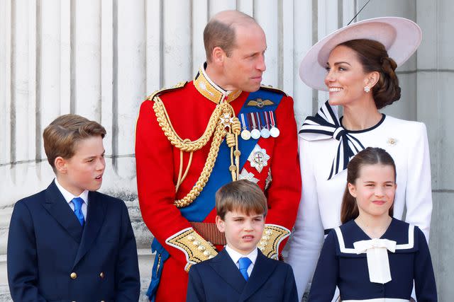 Max Mumby/Indigo/Getty Prince William and Kate Middleton with their children at Trooping the Colour on June 15, 2024